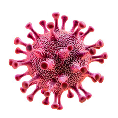Microscopic view of a virus showcasing vibrant colors and intricate structures, highlighting its design and potential impact on health