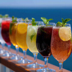  advertisement for 10 different drinks together 