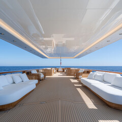 Luxury Yacht, high end boat deck,  
