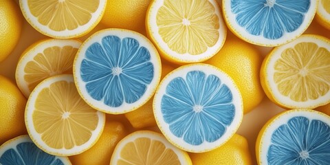 Obraz premium Close-up of sliced lemons