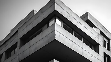 Fototapeta premium A modern building with a simple design.