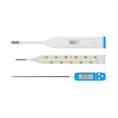 Electronic modern thermometer with screen for displaying body temperature