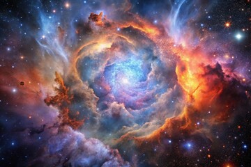 Colorful nebula clouds are made up of colorful clouds of interstellar gas.