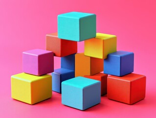 Fototapeta premium Bring life to customer feedback with vibrant blocks