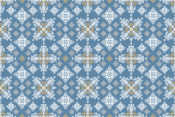 thai pattern Damask geometric ornament. Navajo tribal vector seamless pattern. Native ornament. Ethnic South Western decor style. Vector seamless pattern. Mexican blanket, rug. Woven carpet