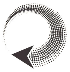 PNG Dot style with curve shape logo art.