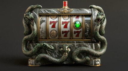Medusathemed slot machine with snake reels and stone symbols