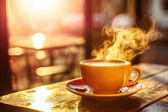 Enjoying a Warm Cup of Coffee The Perfect Start to Your Day with Aromatic Flavors and Inviting Ambiance