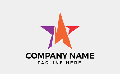 Letter N Star Monogram logo branding design, Initial Logo, Concept Unique. Edtable art and illustration.