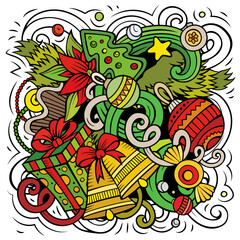 New Year cartoon vector doodle design