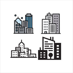 Obraz premium Cities,City vector set 