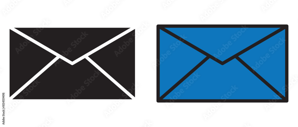 Aufkleber message envelope line art icon for apps and websites