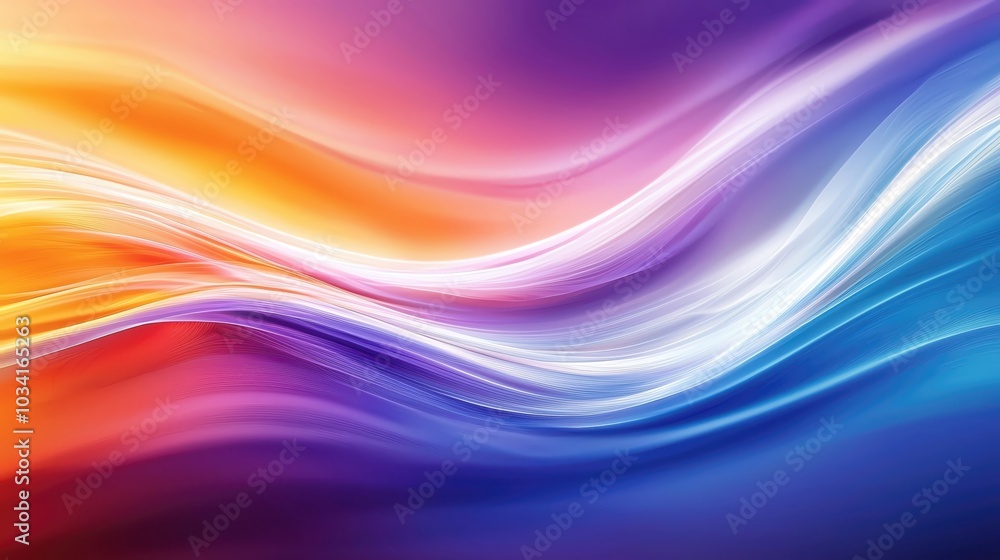 Poster vibrant abstract waves in orange, purple, and blue create a dynamic and colorful background for desi