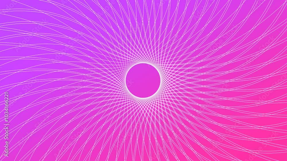 Poster multiple colors gradient with spiral lines rotating and making hole background