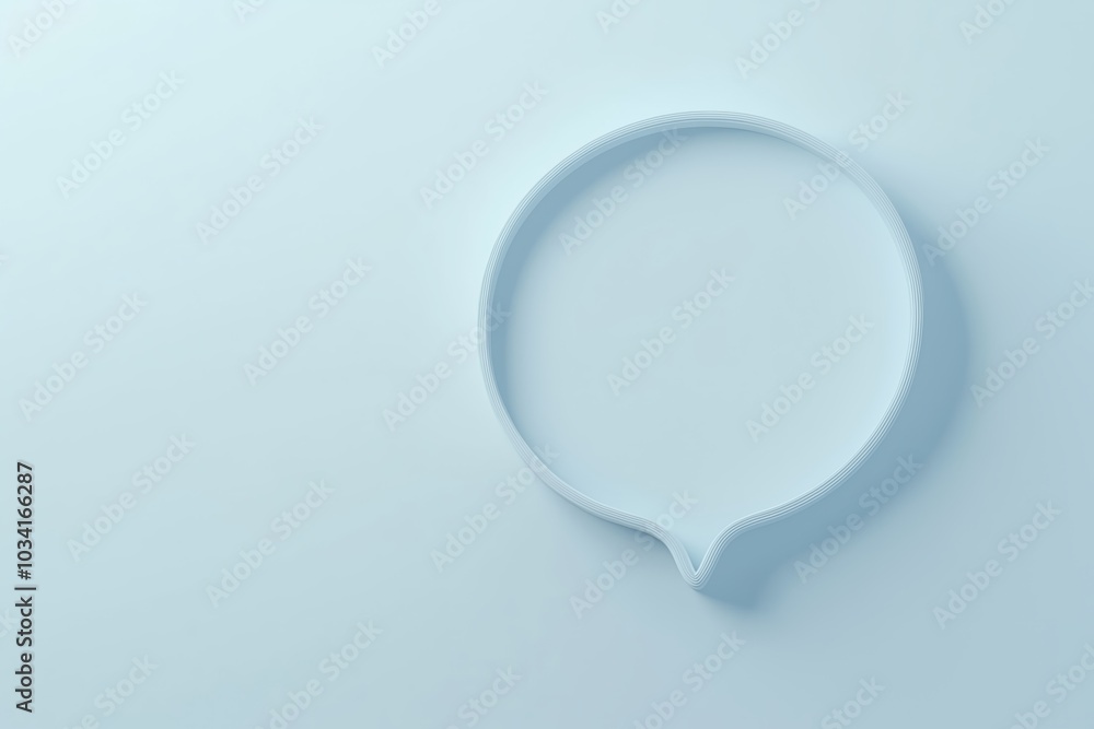 Poster creative vector speech bubbles designed with a light blue color on a white background. generative ai