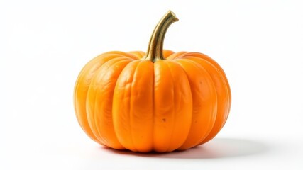 Obraz premium orange perfect pumpkin isolated on white background
