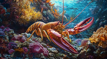 Exploring the vibrant underwater world of lobsters a dive into marine life and coral reefs