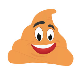 Poop character smiling. vector illustration