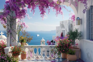 greek island villa balcony