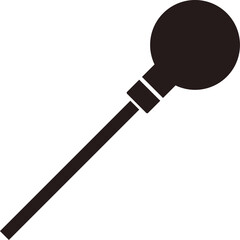 microphone boya icon silhouette vector illustration