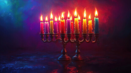 Fototapeta premium Diwali Festival of Lights Celebration Featuring Diya Oil Lamps Glowing Against a Dark Background