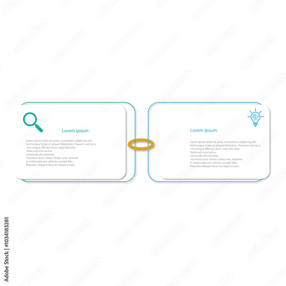 Canvas Prints 2 points stage template for comparison opposite infographic concept for slide