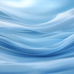 Fototapeta premium A serene abstract representation of flowing waves in shades of blue, evoking calmness and tranquility.