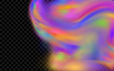 Background of an explosion of colorful smoke clouds.Multicolor fog with blue and yellow particles.Explosions of color powder.