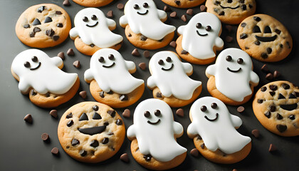 Obraz premium halloween ghost cookies