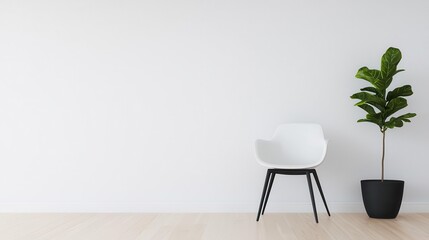 Minimalist CEO office with Scandinavian design, natural wood, and soft tones, Scandinavian office design, minimalist executive space