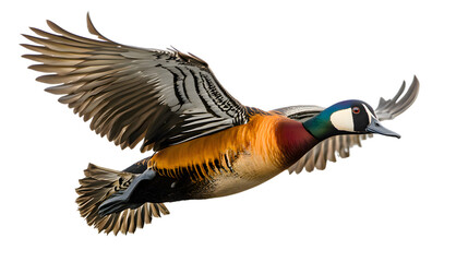 Obraz premium White Faced Whistling Duck on Transparent Background PNG, Pattern Background, Wallpaper, Cover and Screen of Smartphone, PC, Laptop, Transparent PNG