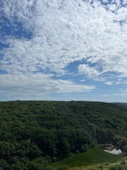 clouds over the hills