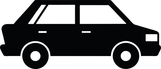 Car Silhouette isolated a white background