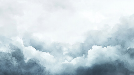 Obraz premium Watercolor Painting of a Cloudy Sky