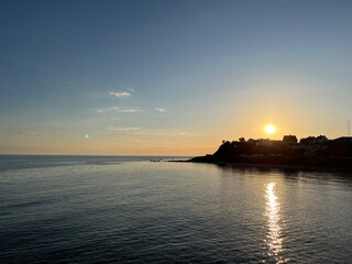 sunset over the sea
