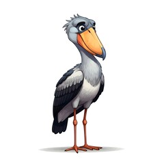Obraz premium Whimsical Cartoon Illustration of a Cheerful Bird