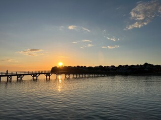 Obraz premium sunset over the pier