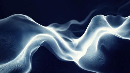 Abstract Waves of Light: Serene Flowing Patterns in Abstract Modern Digital Art Composition