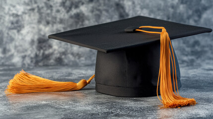 Graduation cap with tassel, symbolizing achievement and celebration