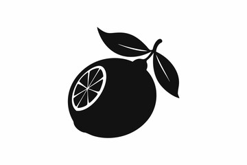 
lemon fruit, orange fruit silhouette vector, Lemon vector silhouette
