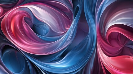 Continuous curves and loops in fluid geometric patterns creating a feeling of smooth repetition