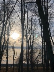 sunset over the lake