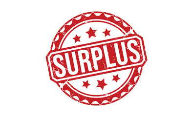 Surplus rubber stamp on white background. Surplus Stamp.