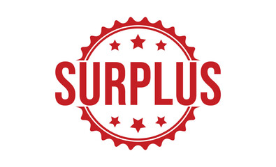Surplus rubber stamp on white background. Surplus Stamp.