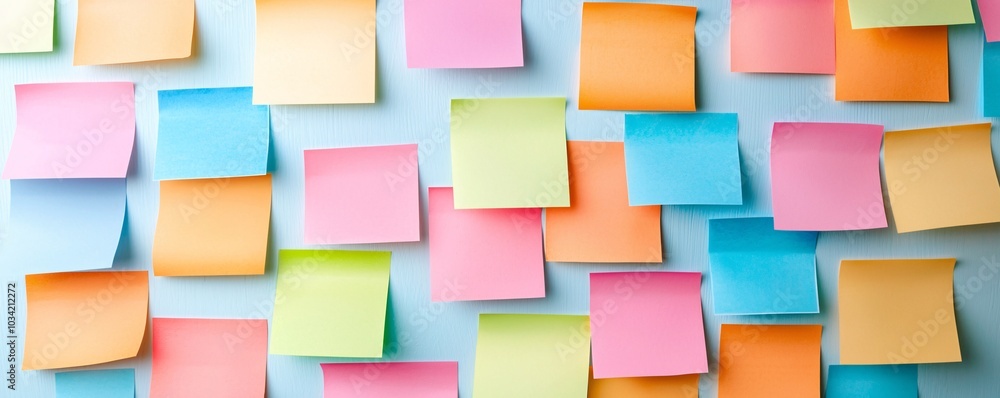 Aufkleber creative brainstorming in design studio - colorful sticky notes and mockups for artistic expression 