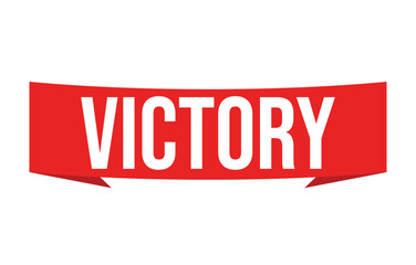 Obraz premium Vector illustration modern Victory banner, Isolated web element.