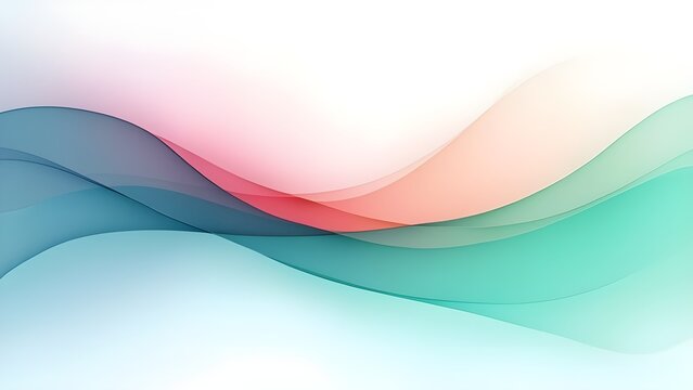 blue red and green subtle vector curves on white