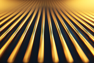 Obraz premium 3D golden growth graph with glowing lines, representing prosperity and progress