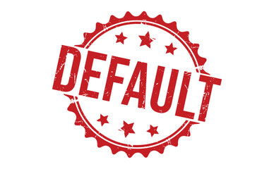 Default Red rubber stamp on white background. Default stamp sign. Default stamp.