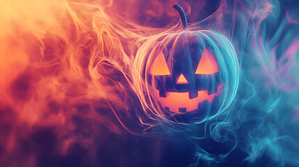 A Colorful and Mysterious Halloween Gradient Abstract Background to Create a Thrilling Ambiance